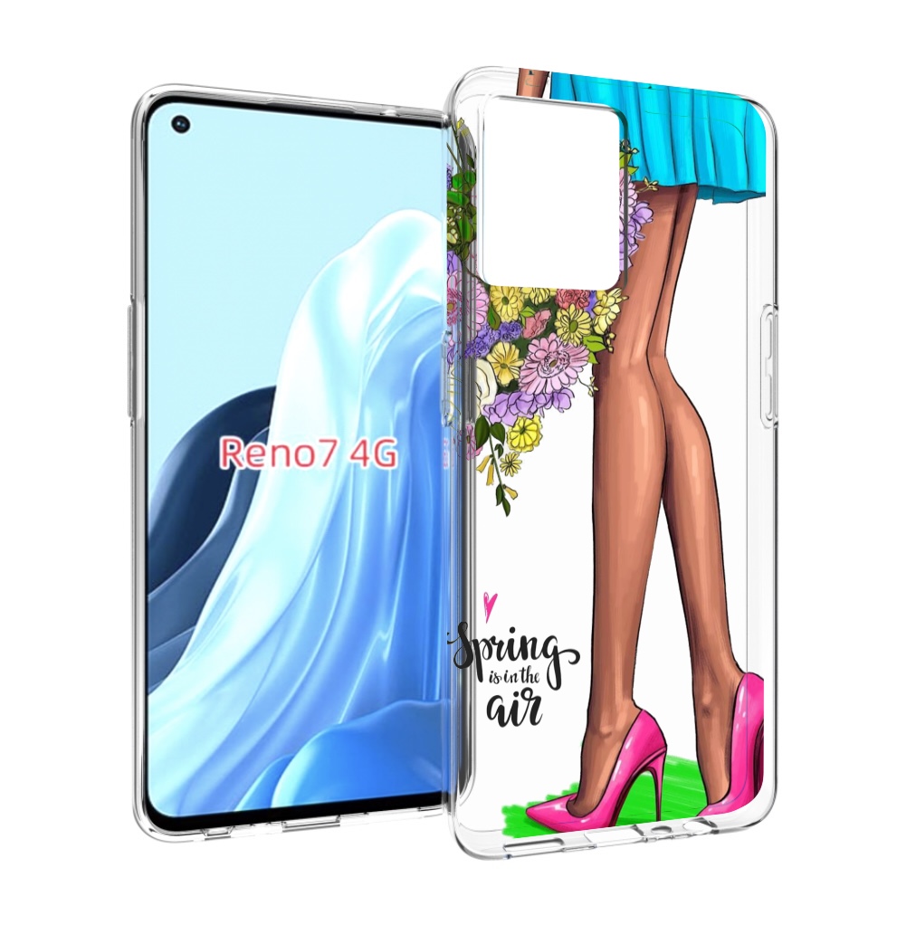 

Чехол MyPads Весна-в-воздухе женский для OPPO RENO 7 4G, Прозрачный, Tocco