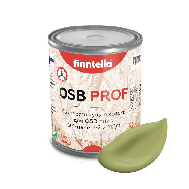 

Краска OSB Prof , METSA зеленый, 0,9л, OSB PROF специализированная для ОСБ плит. Высокоадгезионная. Самогрунтующая.