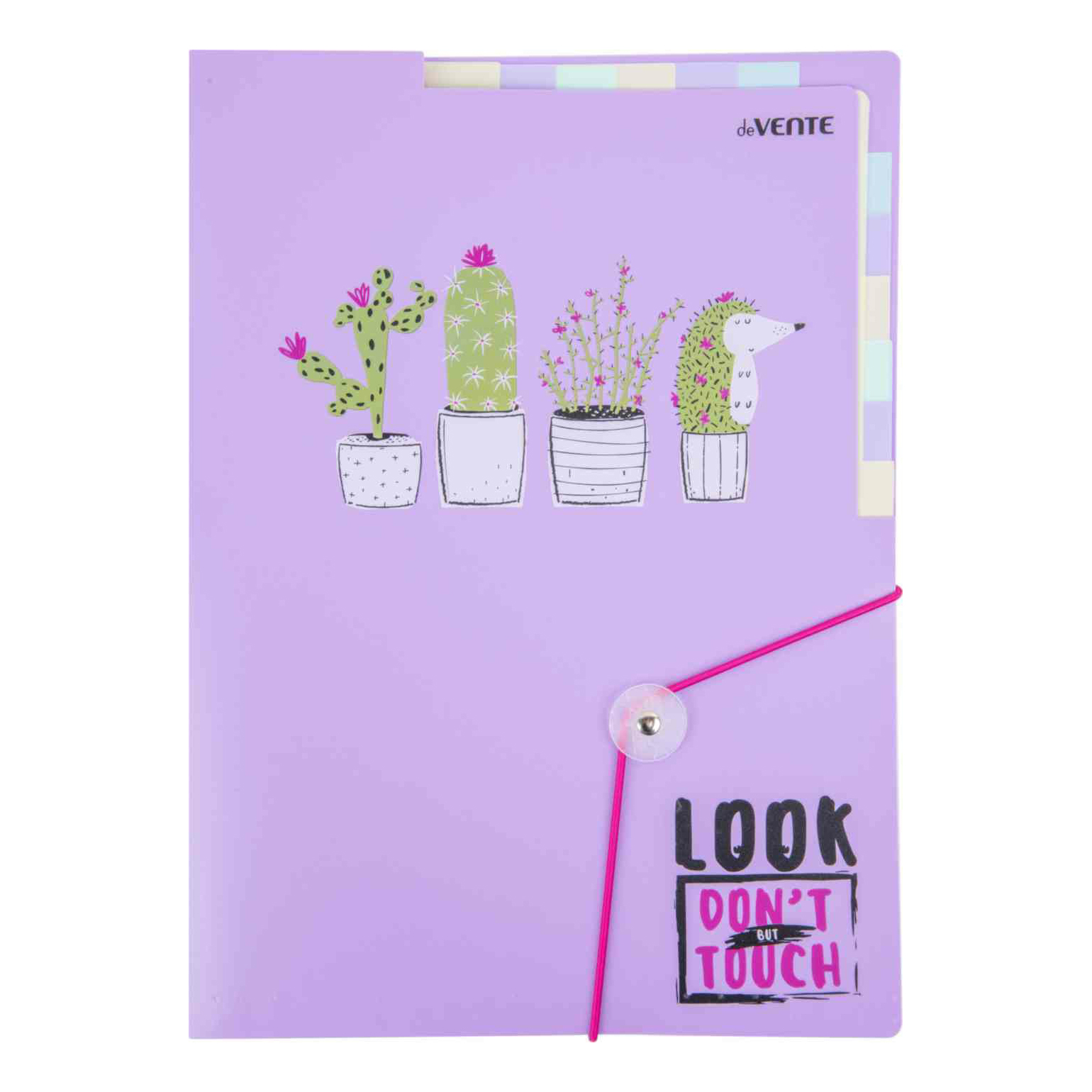 

Папка с 6 отделениями А4 deVENTE Cactus, Фиолетовый