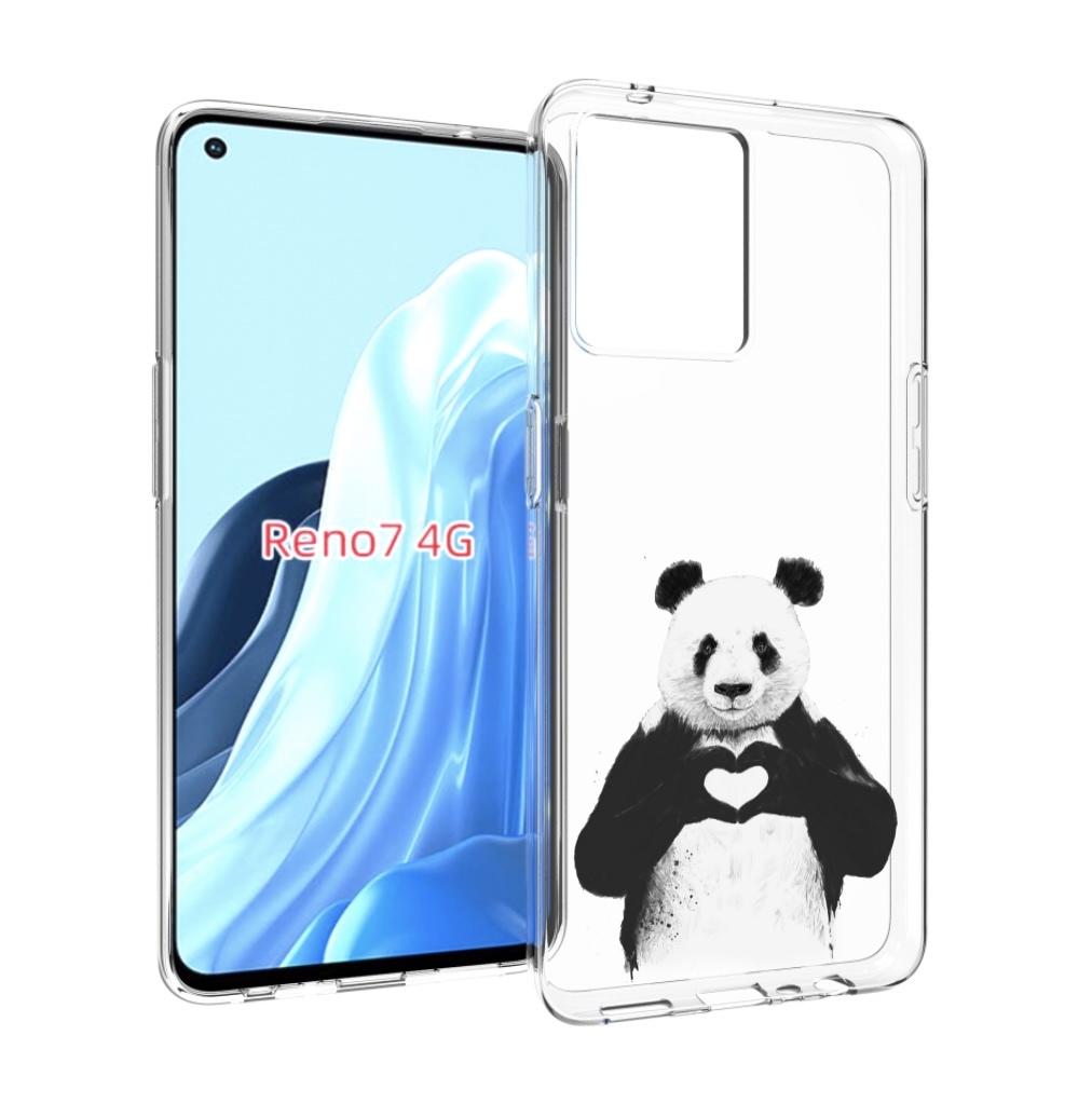 

Чехол MyPads Влюбленная панда для OPPO RENO 7 4G, Прозрачный, Tocco