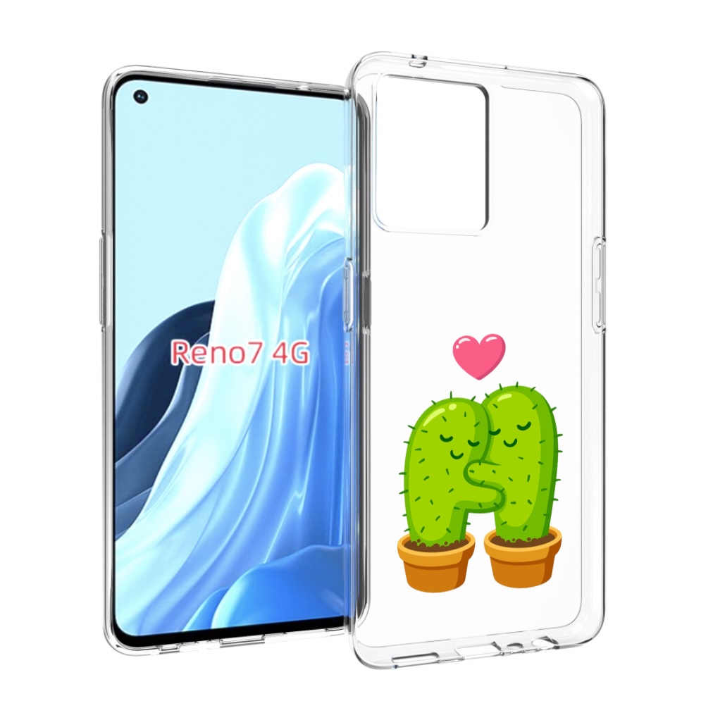 

Чехол MyPads Влюбленные-кактусы для OPPO RENO 7 4G, Прозрачный, Tocco