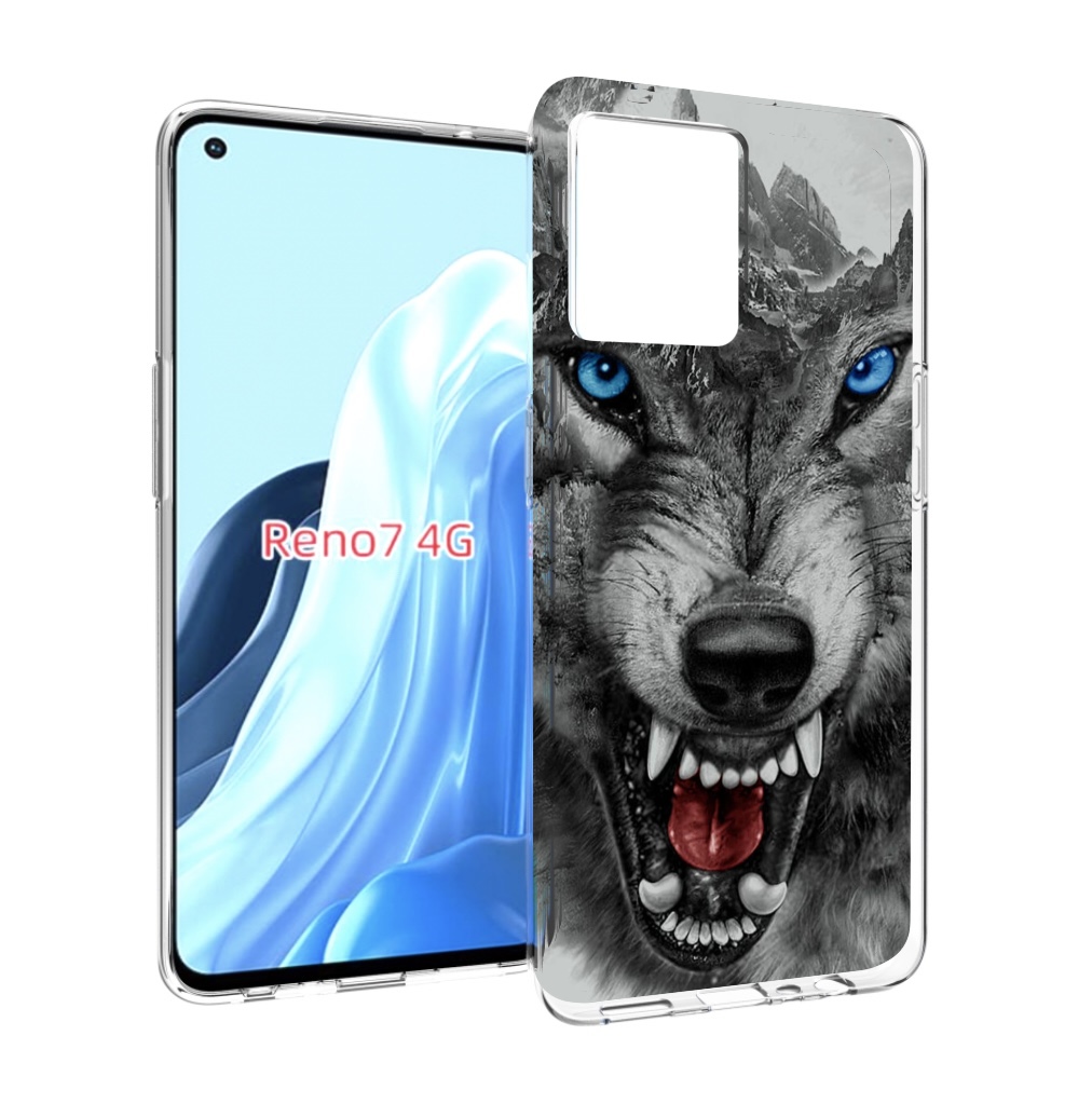 

Чехол MyPads Волк-частица мужской для OPPO RENO 7 4G, Прозрачный, Tocco