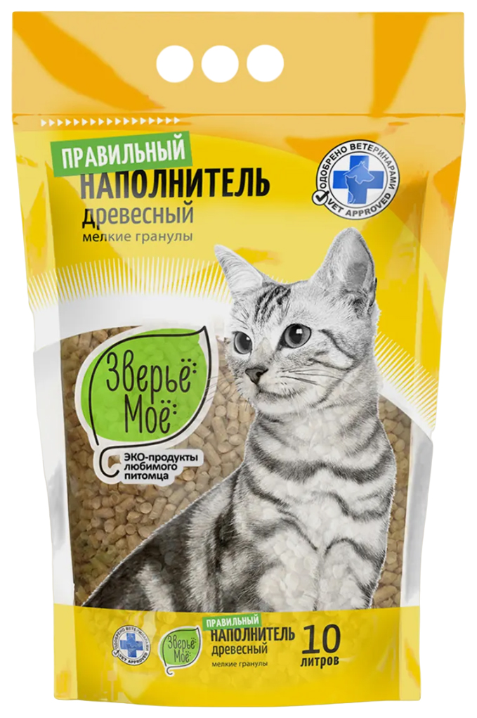 

Впитывающий наполнитель Зверье Мое древесный, 10 л