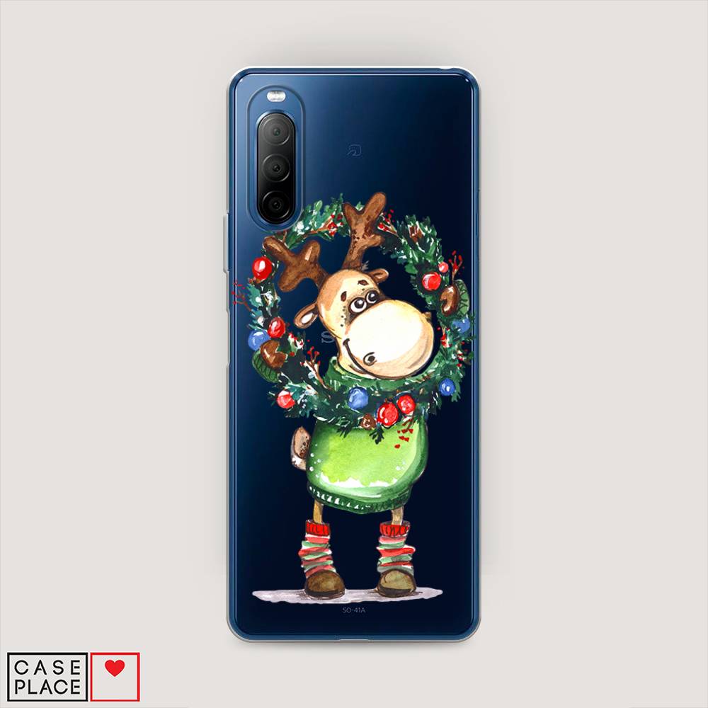 

Чехол на Sony Xperia 10 II "Олень с новогодним венком", 54650-4