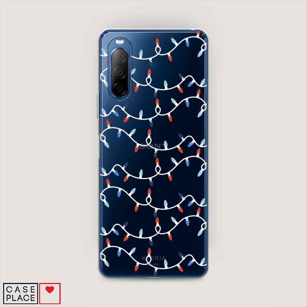

Чехол на Sony Xperia 10 II "Разноцветная гирлянда", Белый;красный;синий, 54650-5