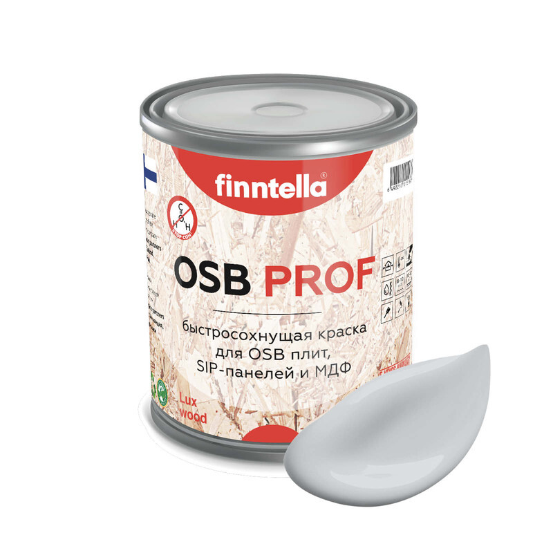 

Краска OSB Prof , PIKKUKIVI светло-серый, 0,9л, OSB PROF специализированная для ОСБ плит. Высокоадгезионная. Самогрунтующая.