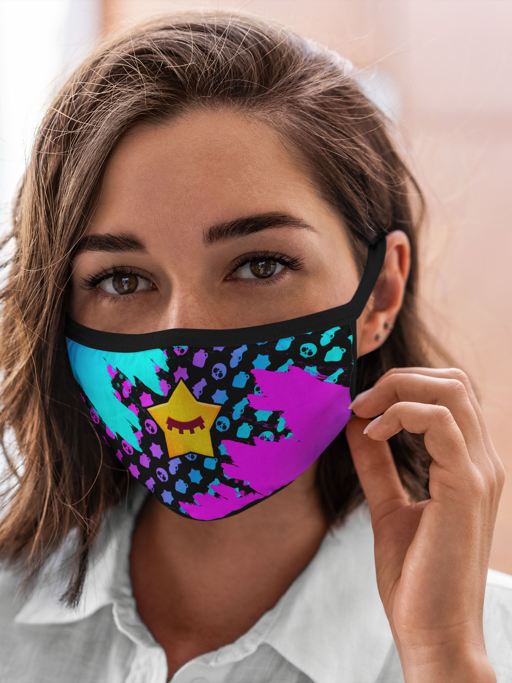 

Многоразовая маска унисекс Burnettie Brawl Stars Sandy, Разноцветный, Brawl Stars Sandy