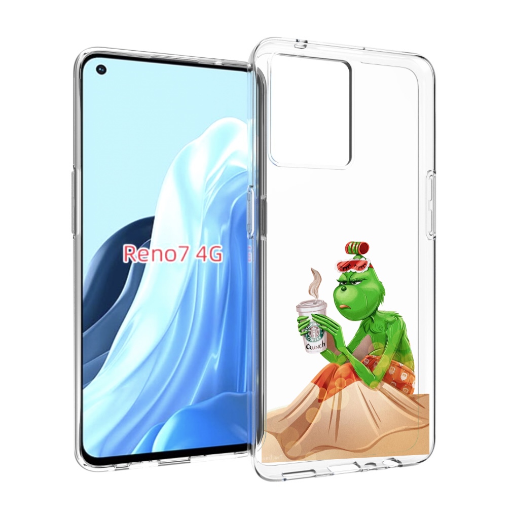

Чехол MyPads Гринч-в-платье для OPPO RENO 7 4G, Прозрачный, Tocco