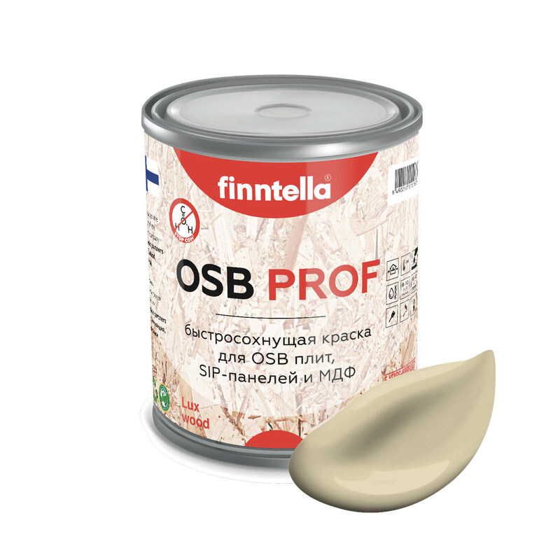 

Краска OSB Prof , HIEKKA светло-песочный, 0,9л, Бежевый, OSB PROF специализированная для ОСБ плит. Высокоадгезионная. Самогрунтующая.