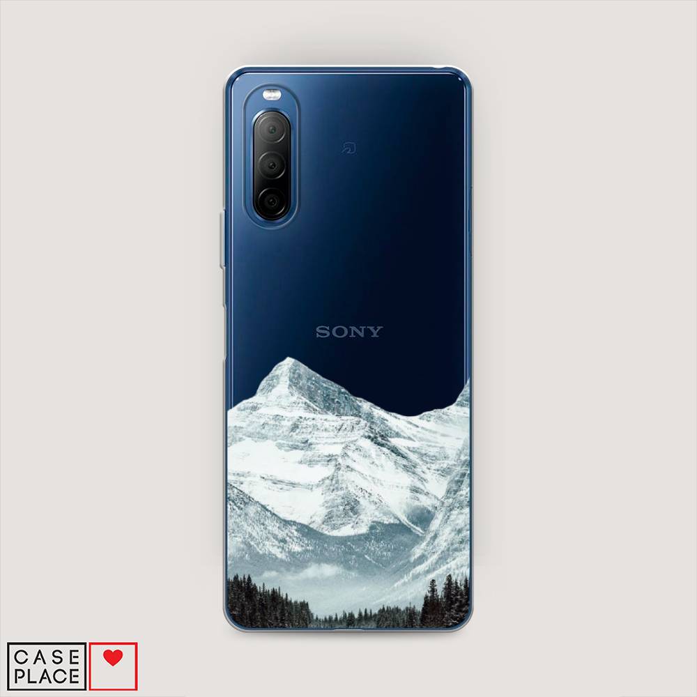 

Чехол на Sony Xperia 10 II "Горы арт 1", Белый;зеленый, 54650-2