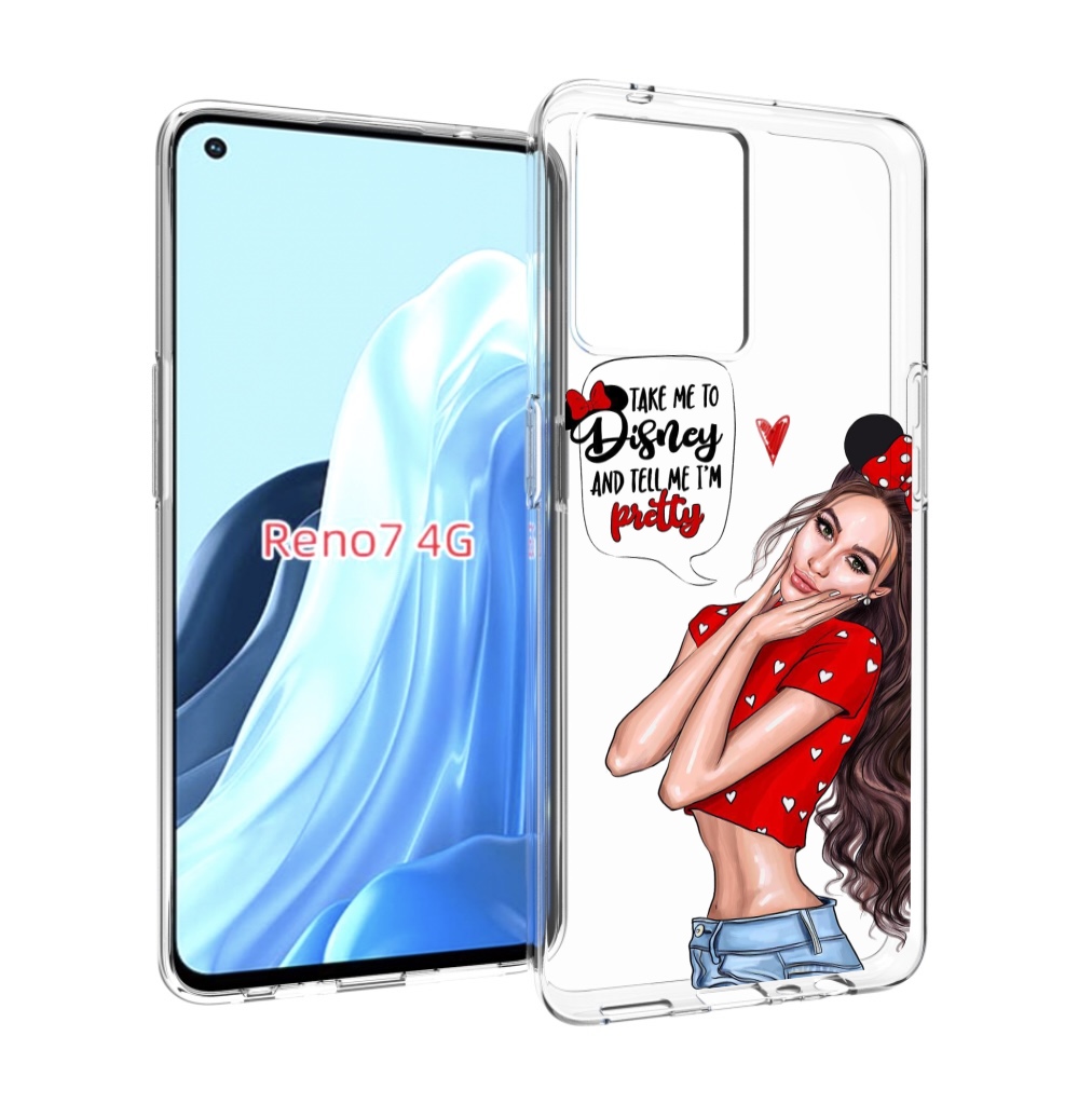 

Чехол MyPads Девушка-Мини женский для OPPO RENO 7 4G, Прозрачный, Tocco