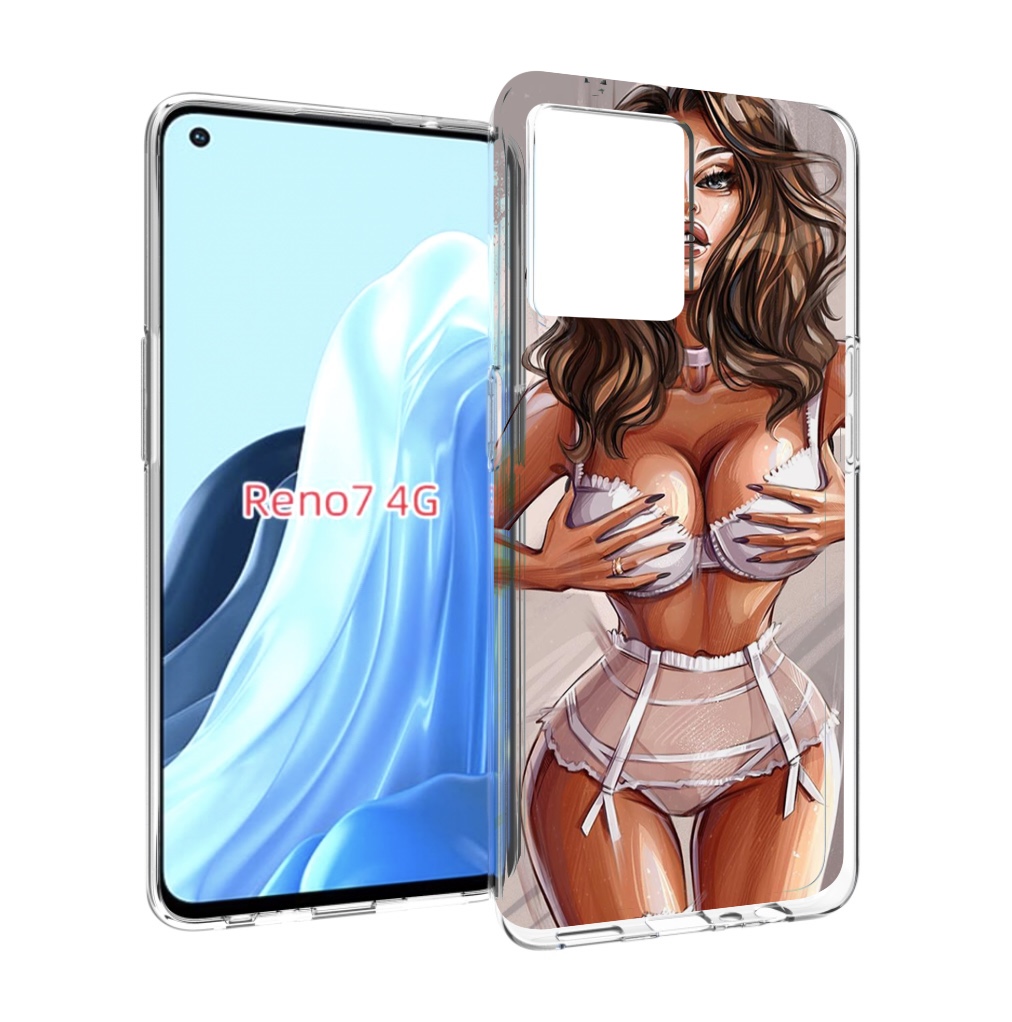 

Чехол MyPads Девушка-в-кружевном для OPPO RENO 7 4G, Прозрачный, Tocco