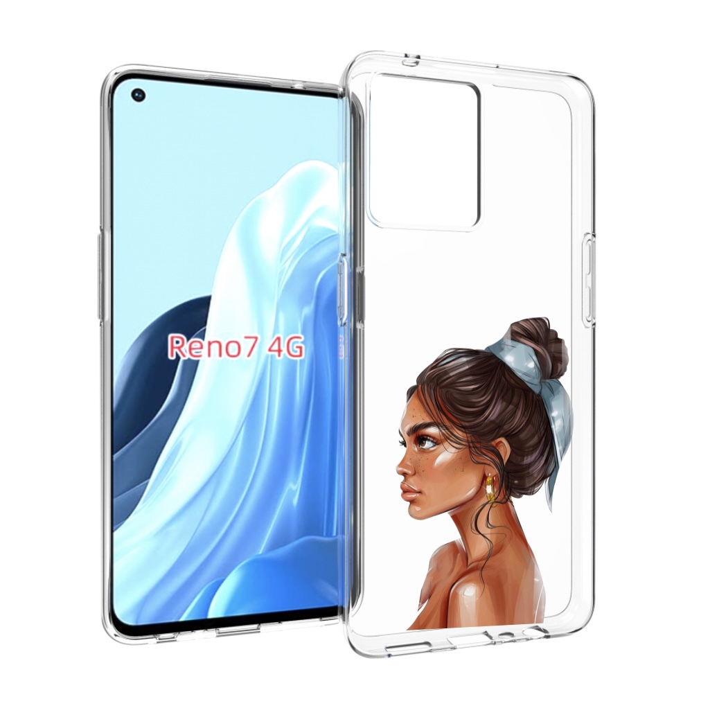 

Чехол MyPads Девушка-с-повязкой женский для OPPO RENO 7 4G, Прозрачный, Tocco