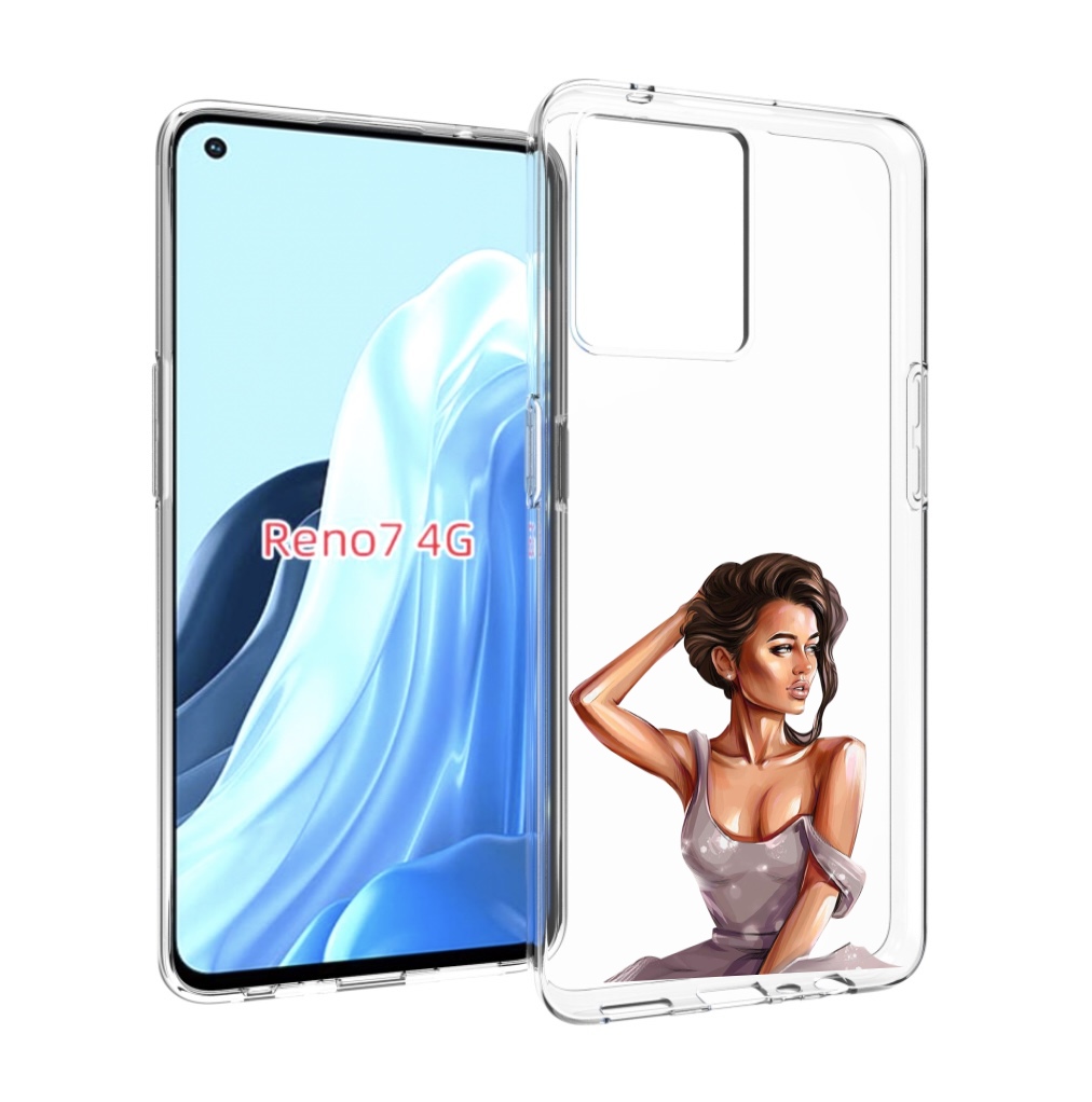 

Чехол MyPads Девушка-с-прической женский для OPPO RENO 7 4G, Прозрачный, Tocco