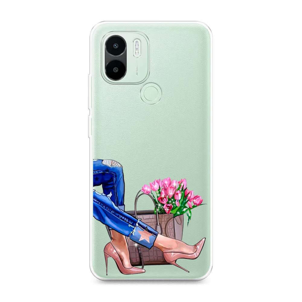 

Чехол Awog на Redmi A1 Plus / Редми A1 Плюс "Каблучки", Голубой;коричневый;розовый