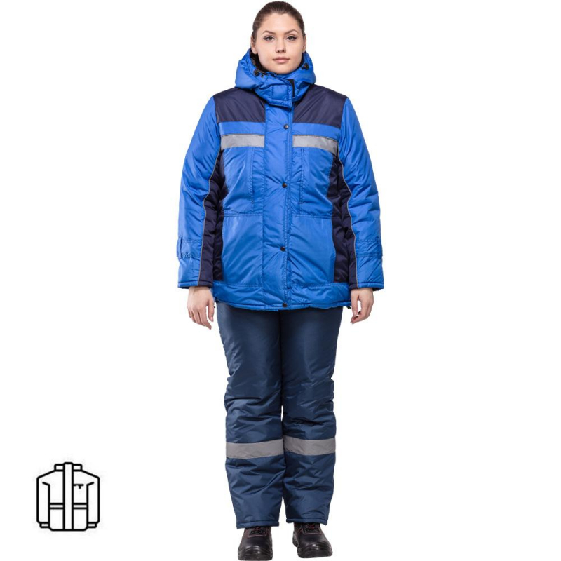 

Куртка рабочая NoBrand 105672-K синий 52-54, 170-176