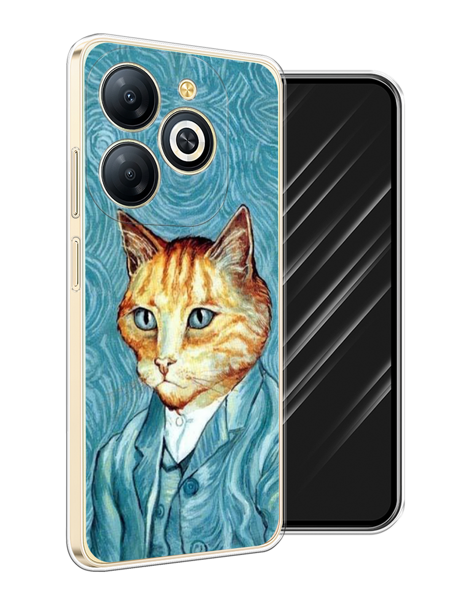 

Чехол Awog на Infinix Smart 8 Plus "Кот Ван Гог", Голубой;коричневый, 3105550-1