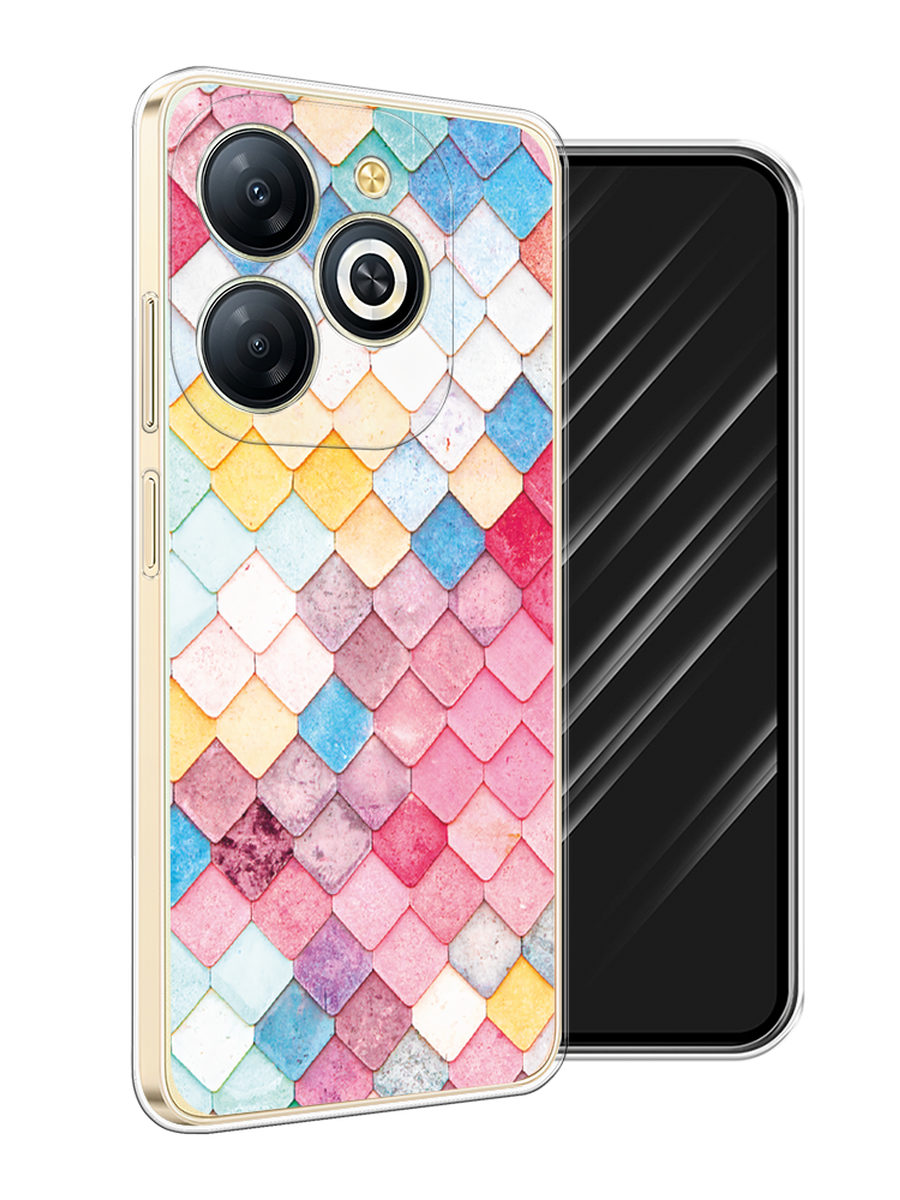 

Чехол Awog на Infinix Smart 8 Plus "Нежные ромбики", Красный, 3105550-1