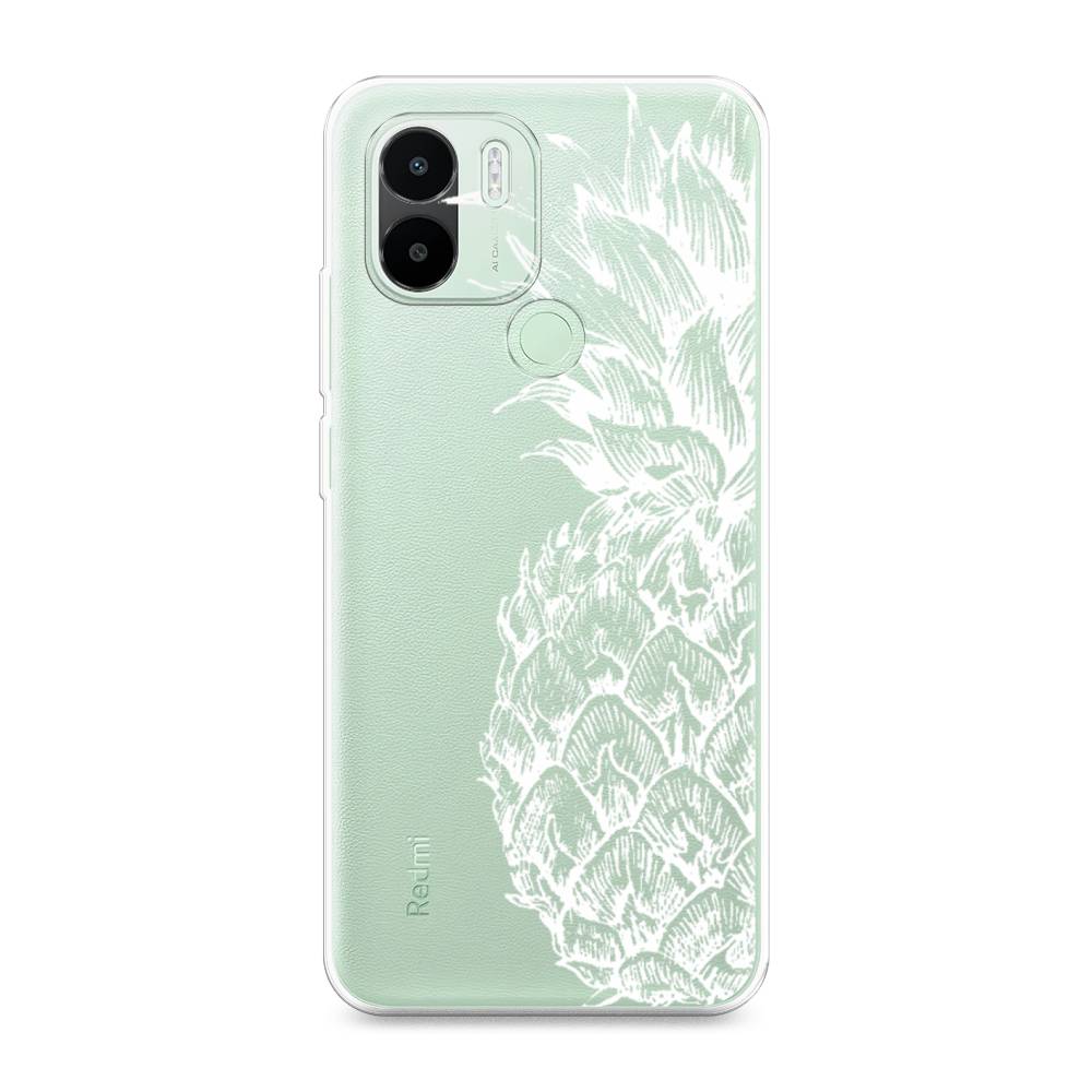 

Чехол Awog на Redmi A1 Plus / Редми A1 Плюс "Ананас графика белая", Белый