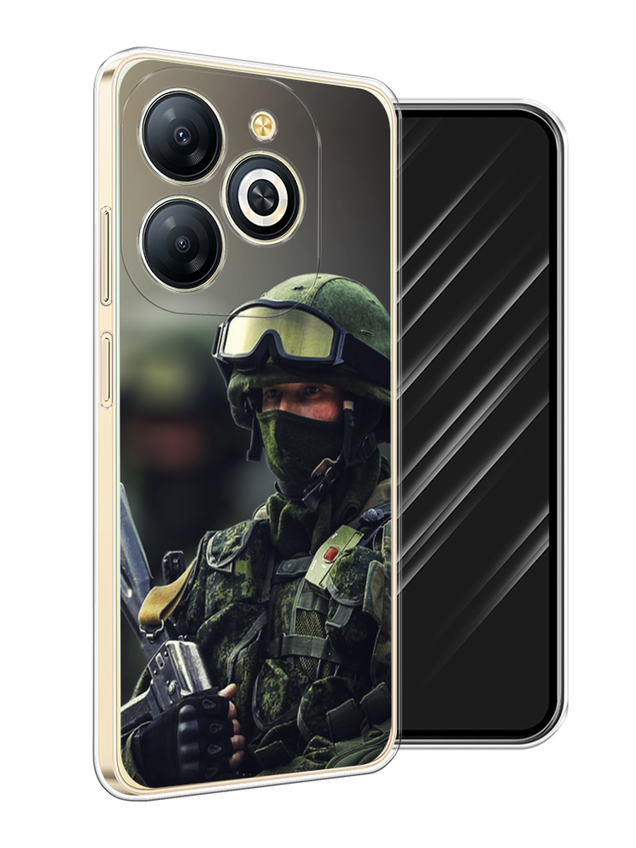 

Чехол Awog на Infinix Smart 8 Plus "Солдат", Зеленый;серый, 3105550-1