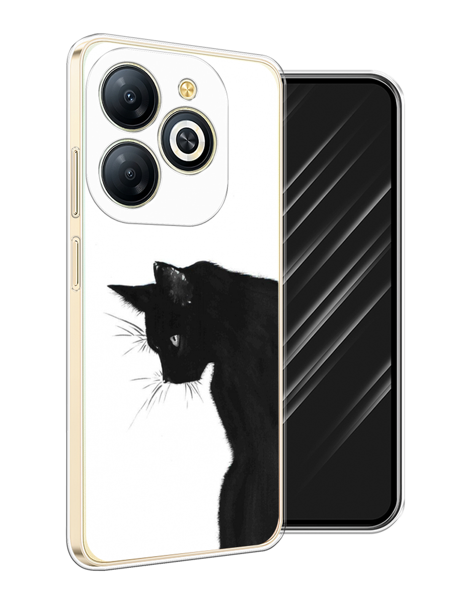 

Чехол Awog на Infinix Smart 8 Plus "Black cat", Черный;белый, 3105550-1