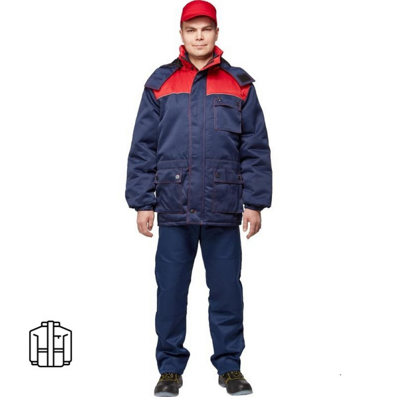 

Куртка рабочая NoBrand 243650-K синий/красный 44-46, 170-176