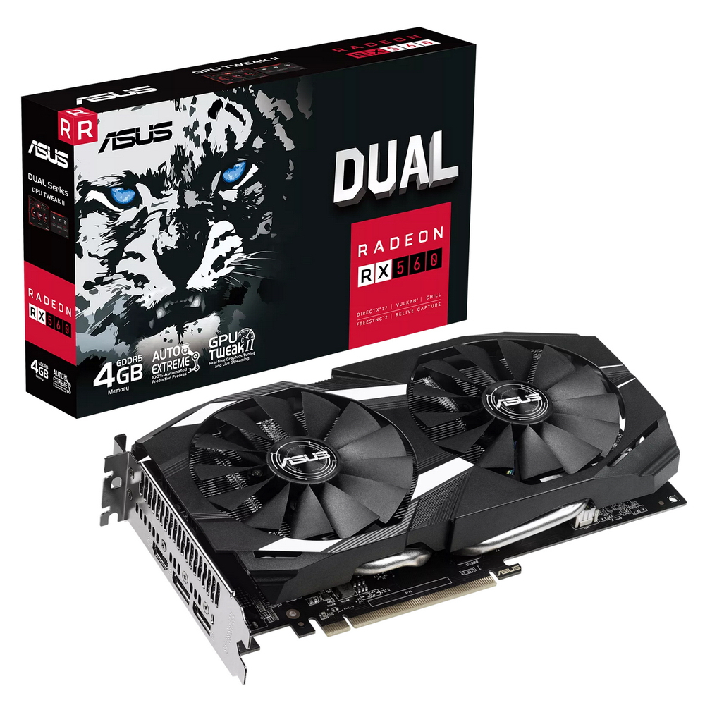 Видеокарта ASUS AMD Radeon RX 560 DUAL (DUAL-RX560-4G)