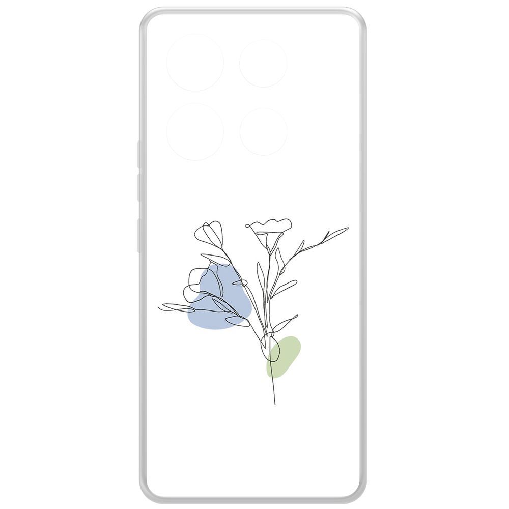 

Чехол-накладка Krutoff Clear Case Эустома для INFINIX Note 40 Pro 5G, Прозрачный