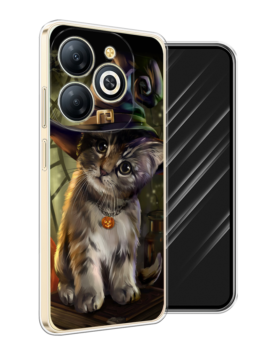 

Чехол Awog на Infinix Smart 8 Plus "Кот на Хэллоуин", Зеленый;серый, 3105550-1