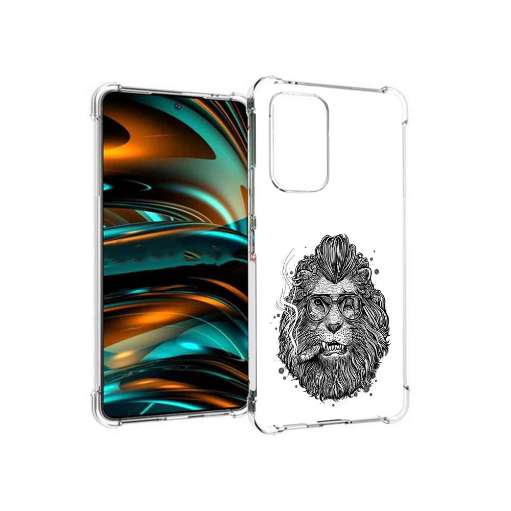 

Чехол MyPads Tocco для Samsung Galaxy A53 5G курящий лев (PT226911.521.432), Прозрачный, Tocco