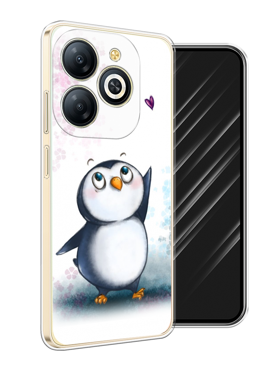 

Чехол Awog на Infinix Smart 8 Plus "Пингвин и сердечко", Белый, 3105550-1