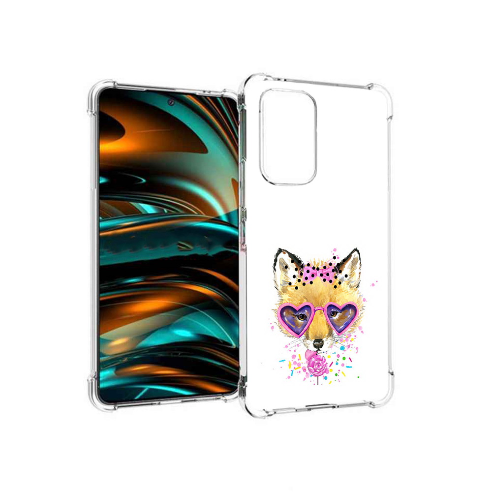 

Чехол MyPads Tocco для Samsung Galaxy A53 5G лисенок с бантиком (PT226911.521.441), Прозрачный, Tocco