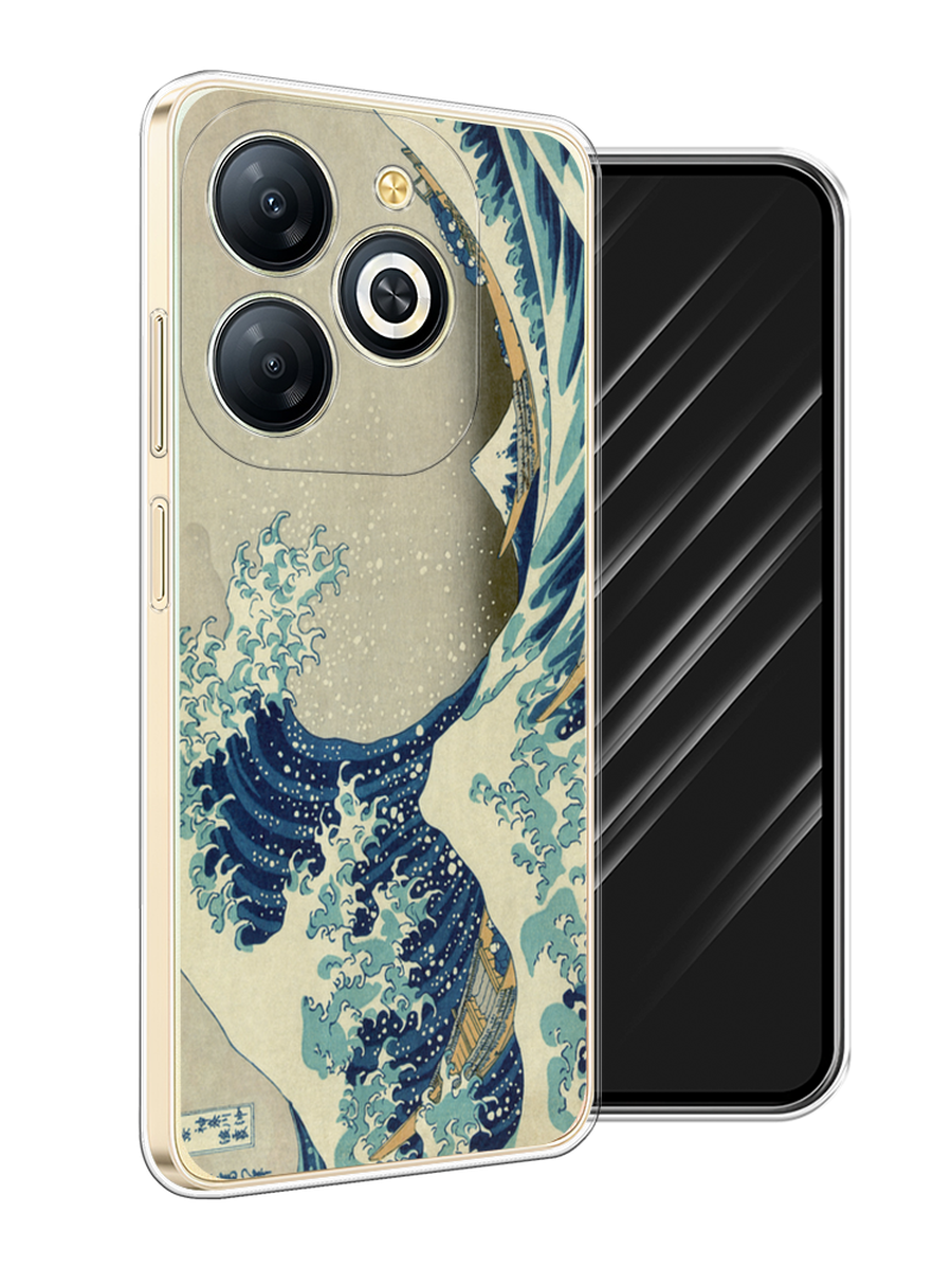 

Чехол Awog на Infinix Smart 8 Plus "Большая волна в Канагаве", Серый;синий;голубой, 3105550-1