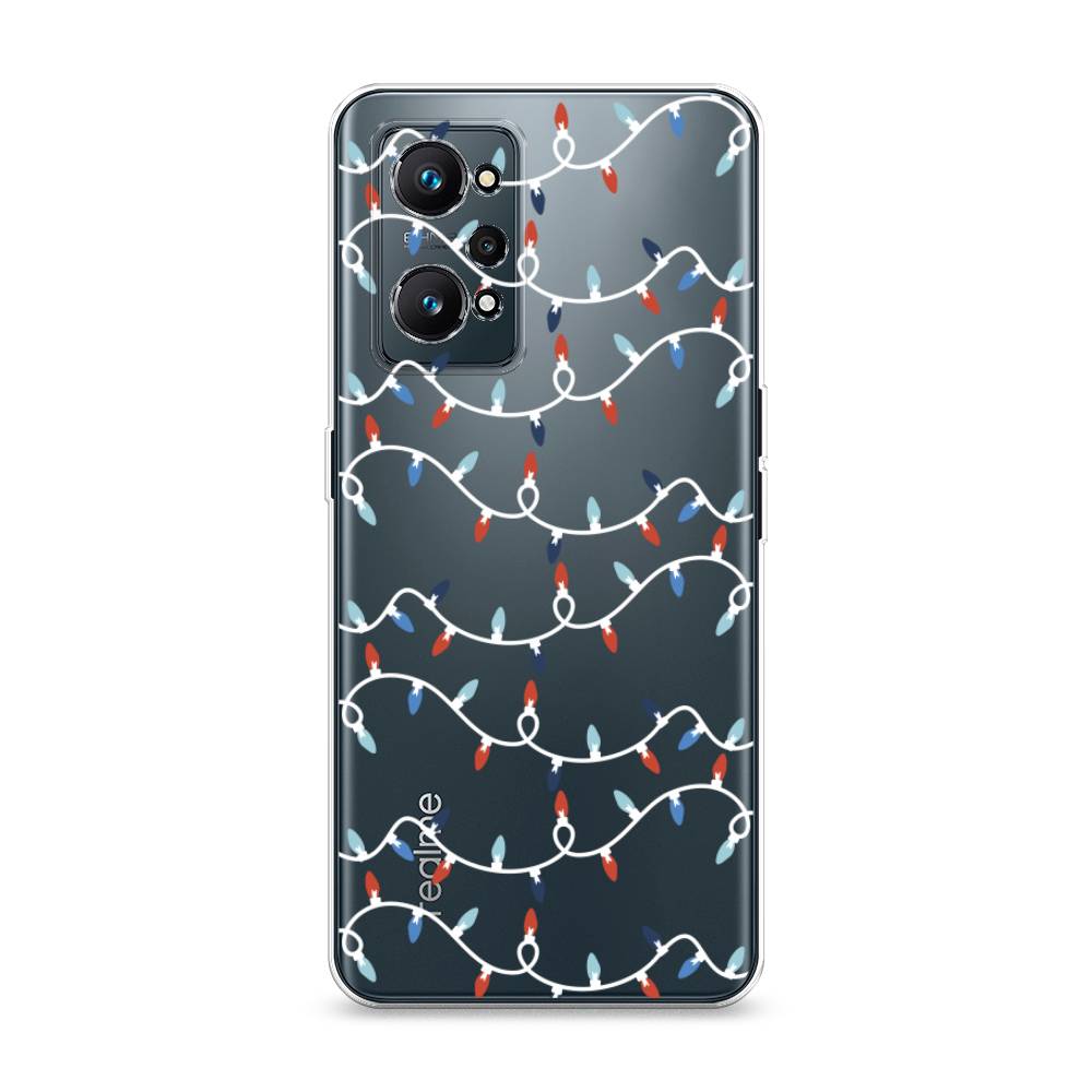 

Чехол на Realme GT Neo 2 "Разноцветная гирлянда", Белый;красный;синий, 257750-5