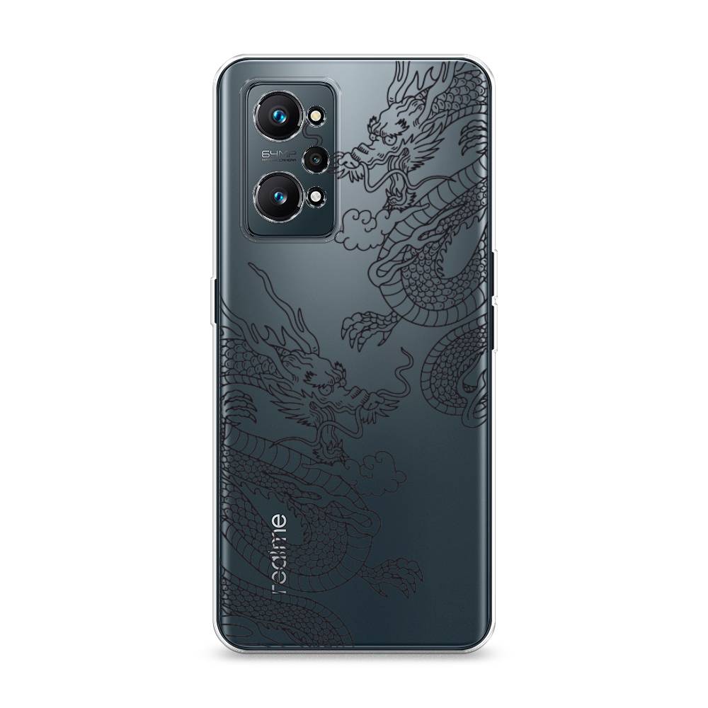 

Чехол на Realme GT Neo 2 "Два китайских дракона", Серый;черный, 257750-1