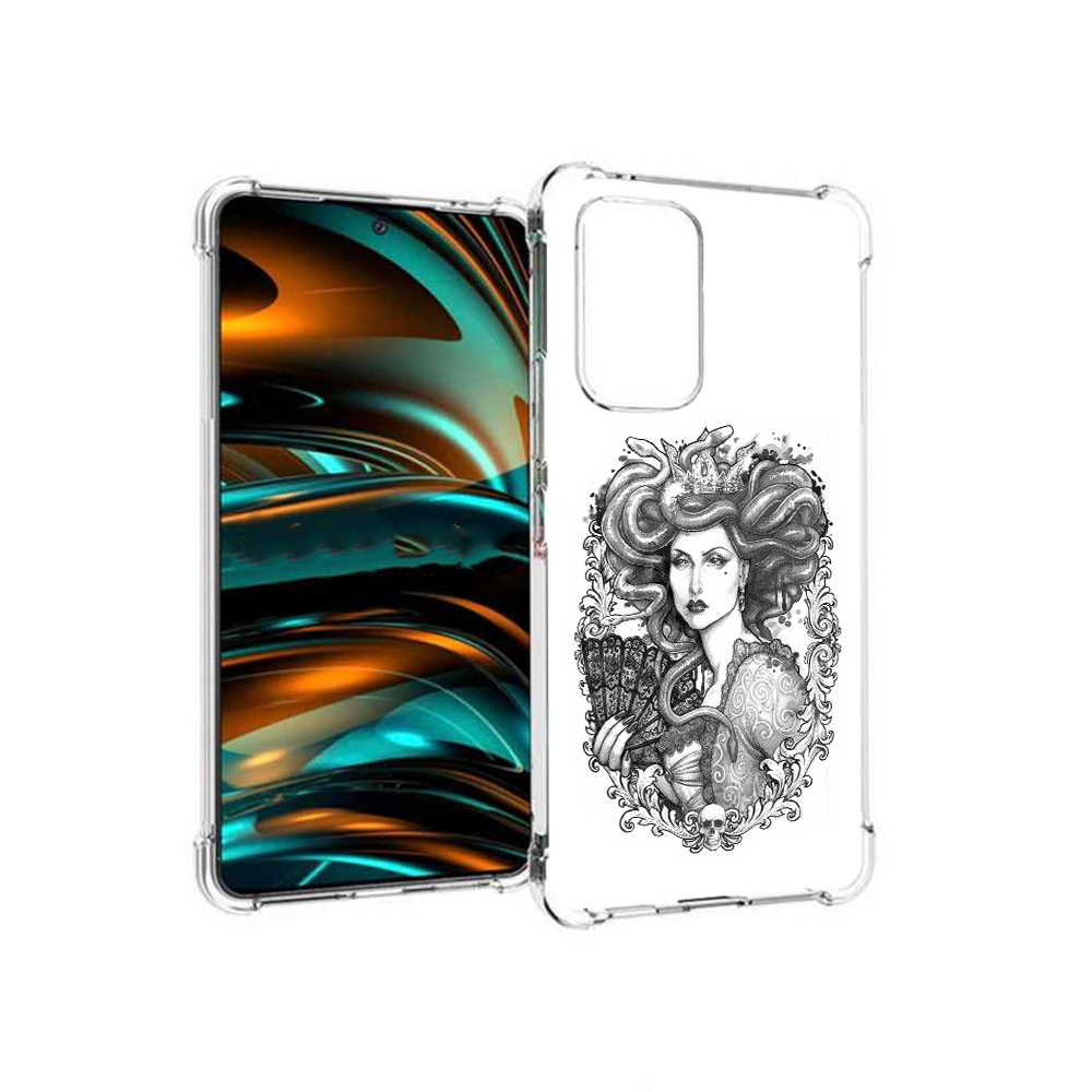 

Чехол MyPads Tocco для Samsung Galaxy A53 5G медуза черно белый (PT226911.521.472), Прозрачный, Tocco