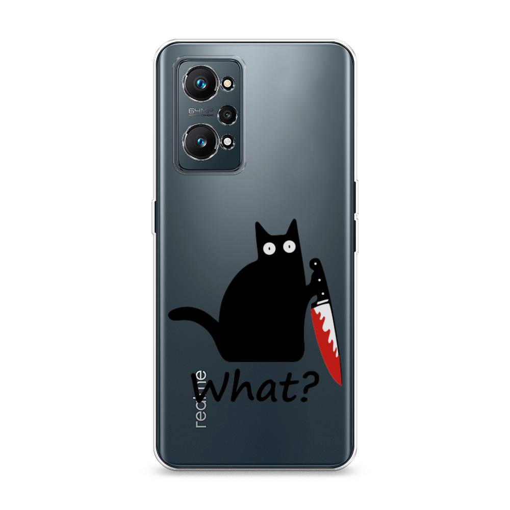 

Чехол на Realme GT Neo 2 "Котик с ножом", Черный;красный, 257750-6