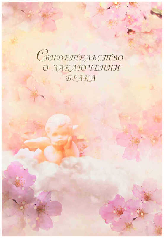 

Папка для свидетельства о браке "Ангел" ламинировання, А4, Розовый