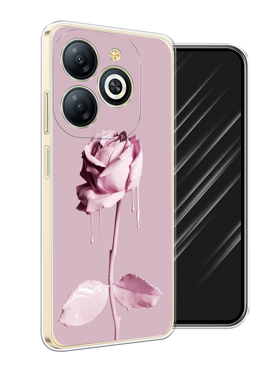 

Чехол Awog на Infinix Smart 8 Plus "Роза в краске", Белый;розовый, 3105550-1
