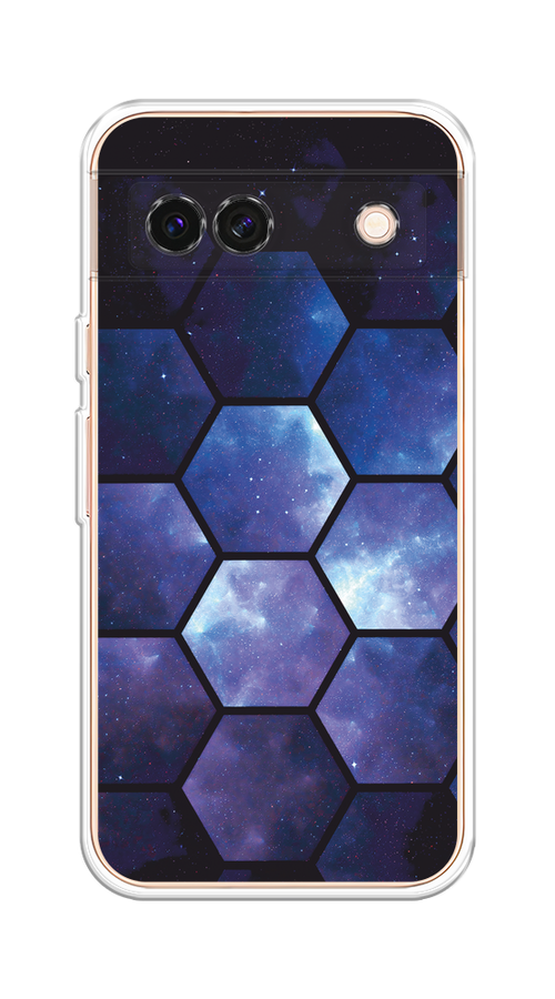 

Чехол на Google Pixel 8A "Соты космос", Черный;фиолетовый, 271750-1