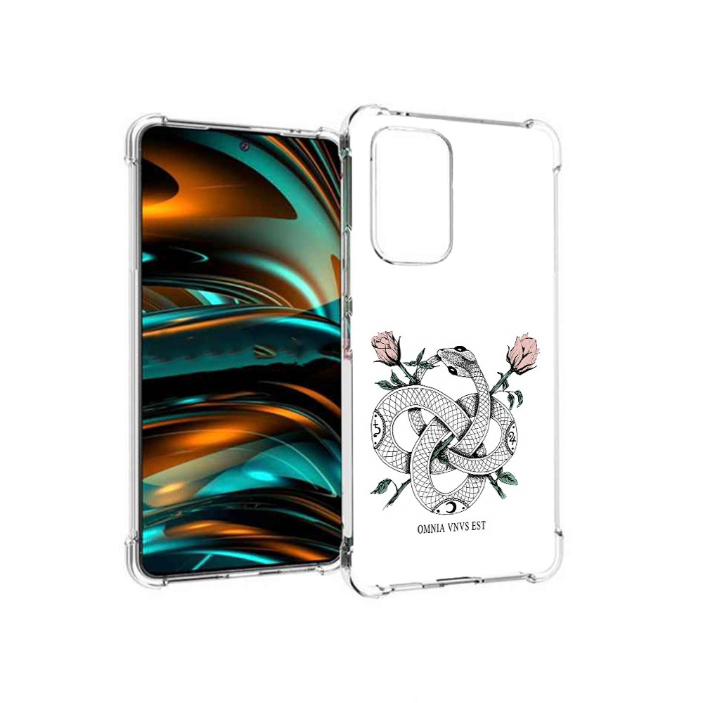 

Чехол MyPads Tocco для Samsung Galaxy A53 5G нарисованная змея абстракция, Прозрачный, Tocco