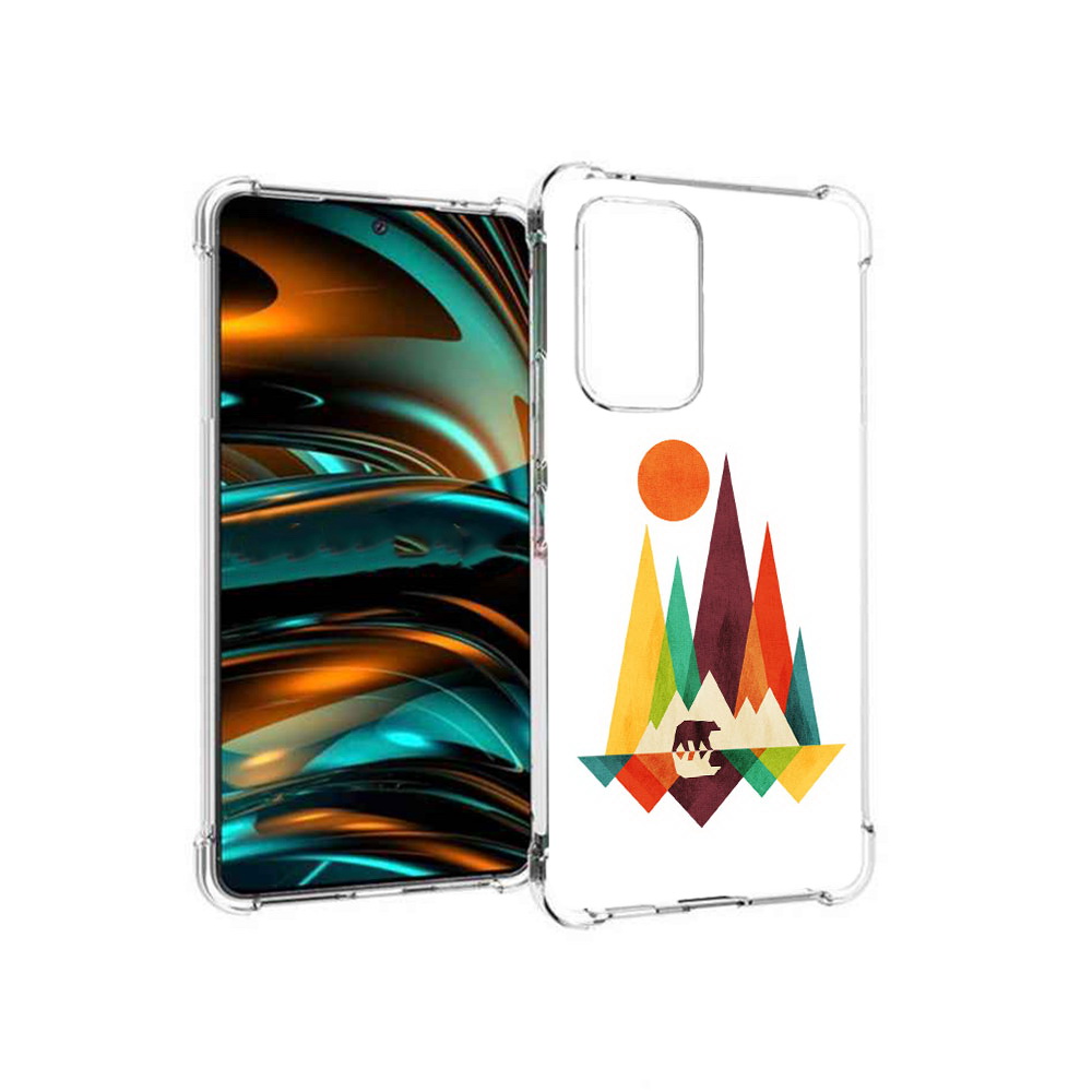 

Чехол MyPads Tocco для Samsung Galaxy A53 5G нарисованные горы с медведем, Прозрачный, Tocco