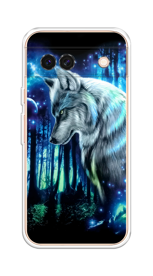 

Чехол на Google Pixel 8A "Сказочный волк", Синий;серебристый;черный, 271750-1