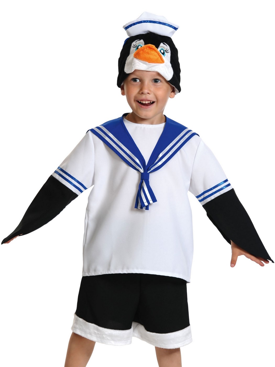 фото Карнавальный костюм карнавалофф сказочный теремок, пингвинчик шкипер, р.116 koff8034-s