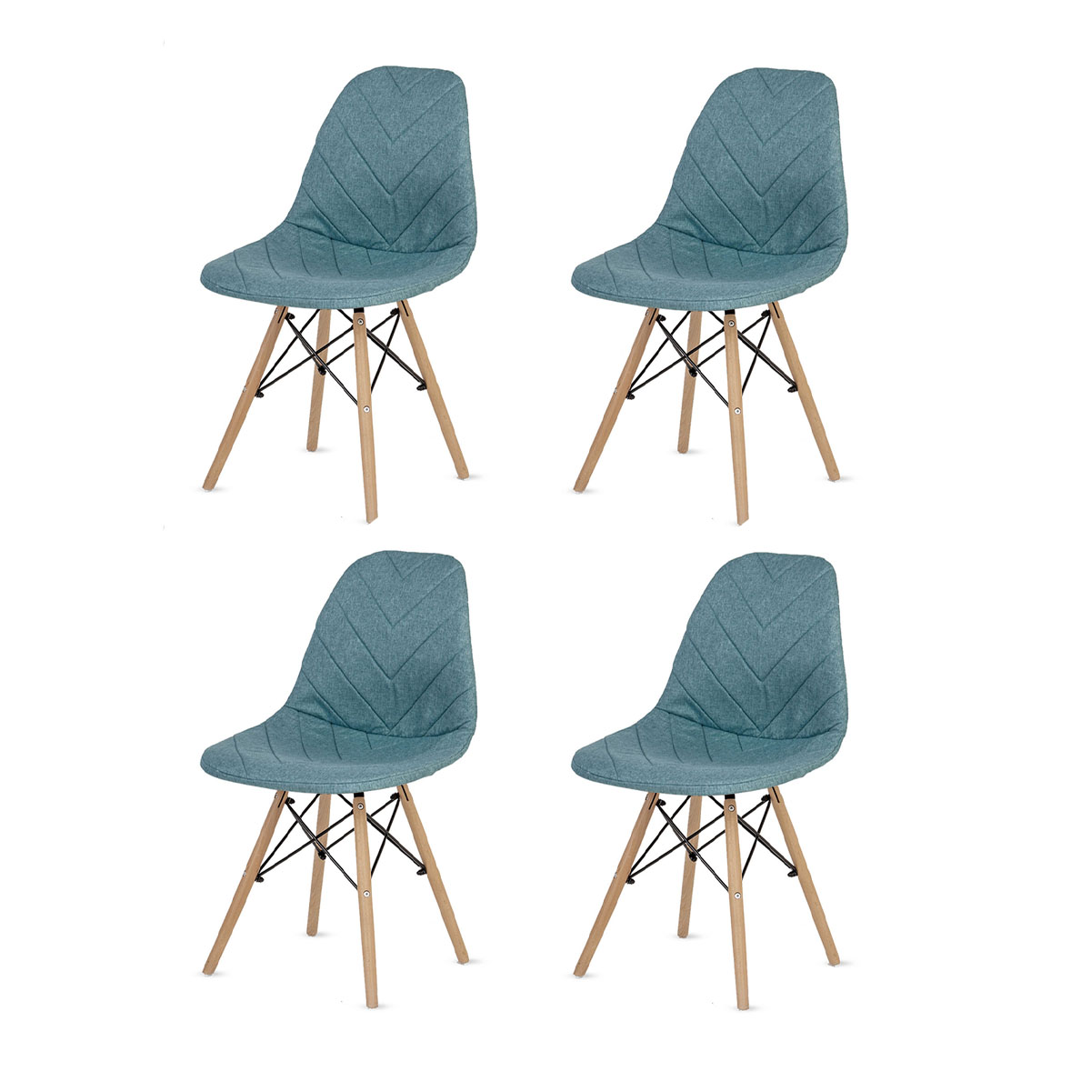 

Стулья LuxAlto в стиле Эймс, 4 шт с чехлами, бирюзовый, 13806, Ch-Eames