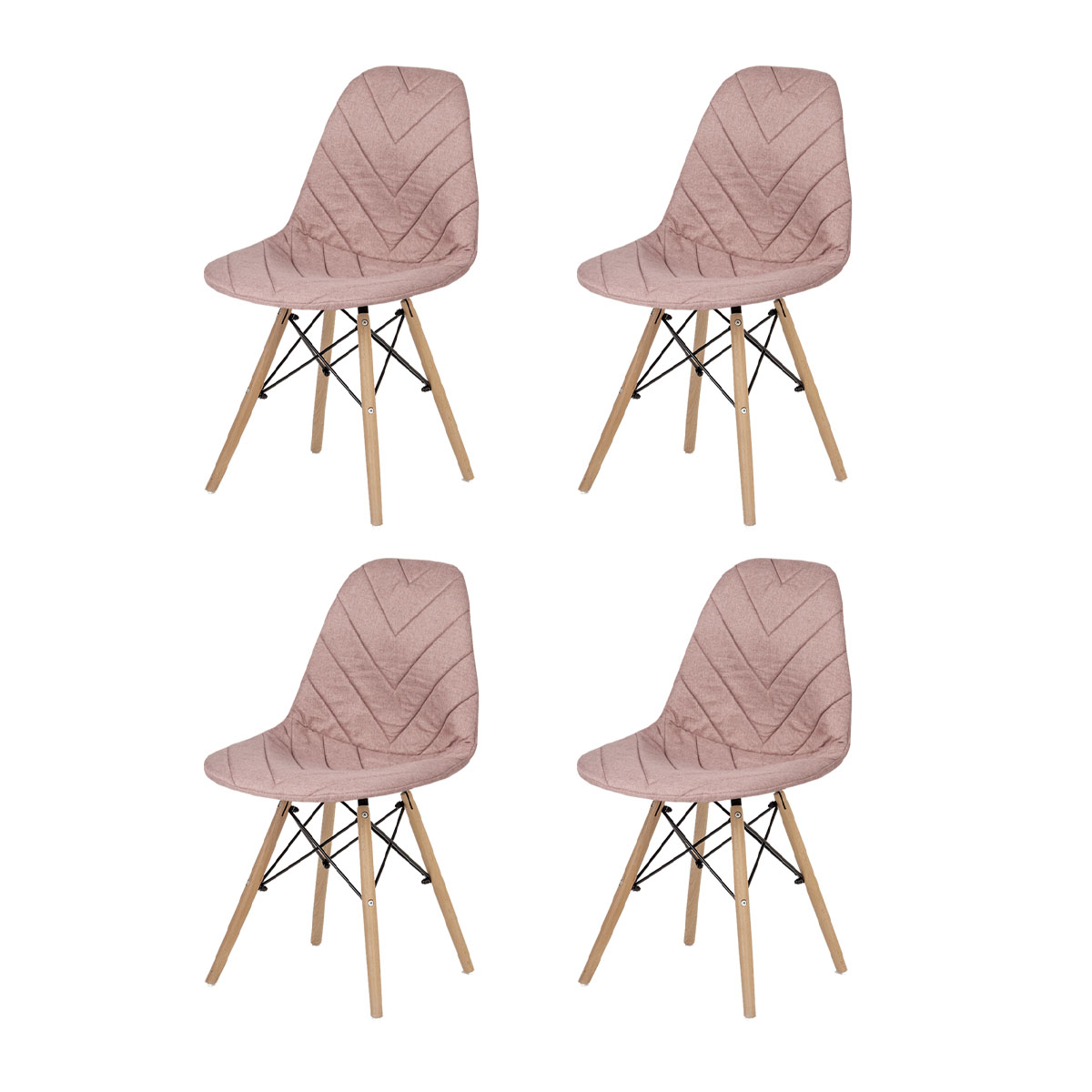 

Стулья LuxAlto в стиле Эймс, 4 шт с чехлами, розовый, 13812, Ch-Eames
