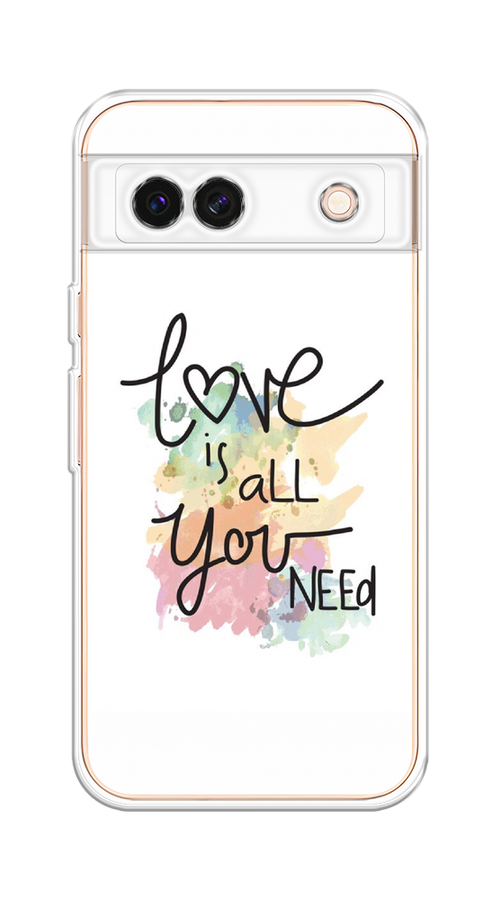 

Чехол на Google Pixel 8A "Love is all you need", Белый;черный;зеленый, 271750-1