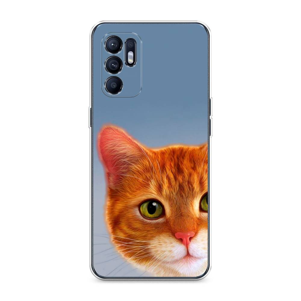 

Чехол для Oppo Reno 6 4G "Любопытный котик", Коричневый, 257850-1