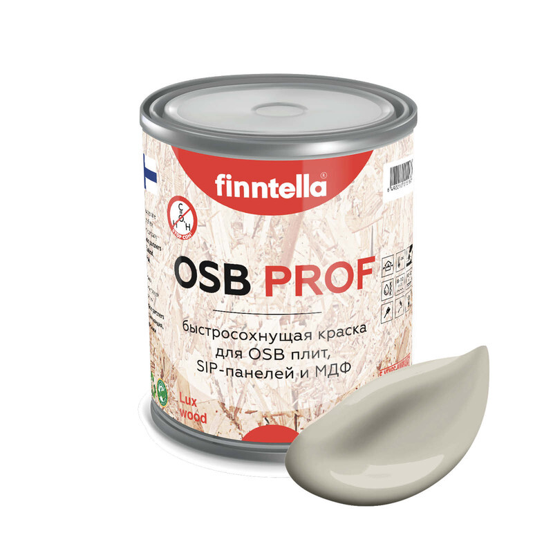 

Краска OSB Prof , TINA бежевый, 0,9л, OSB PROF специализированная для ОСБ плит. Высокоадгезионная. Самогрунтующая.