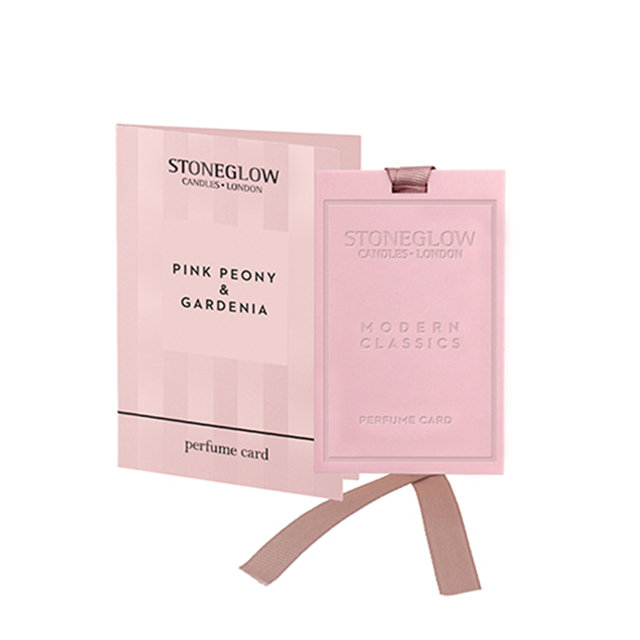 Ароматическая карточка (саше) StoneGlow ПИОН и ГАРДЕНИЯ (Pink Peony & Gardenia)